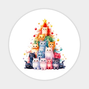 Cat Christmas Tree Magnet